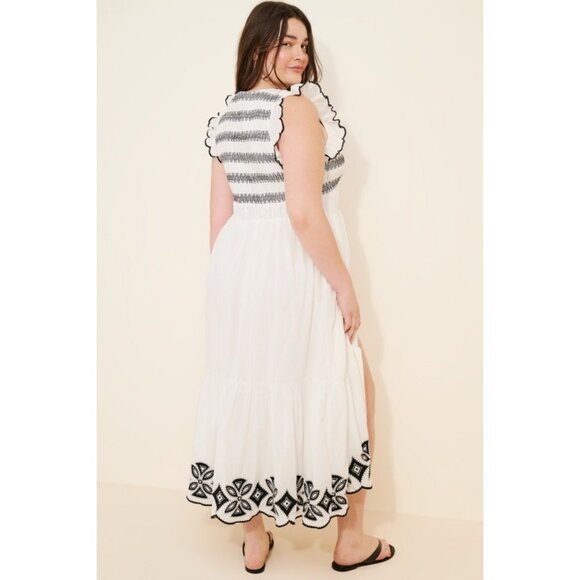 Anthropologie The Peregrine Midi Dress: Embroidered Smocked Edition 2X - Picture 5 of 5